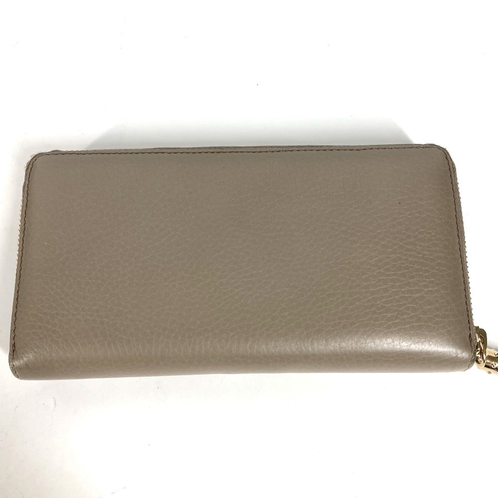 GUCCI Long Wallet Purse 282413  leather beige Long wallet with tassel GG Soho