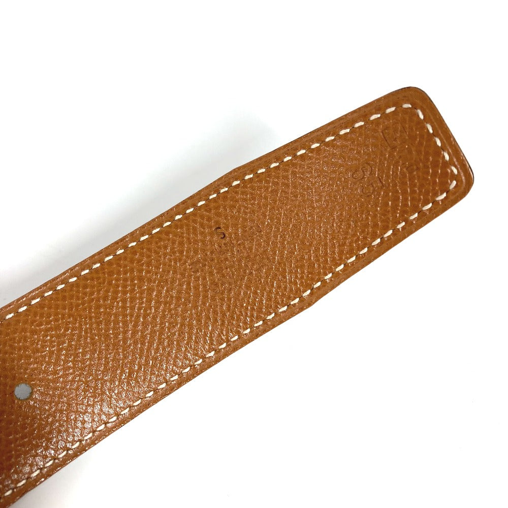 HERMES belt Calf leather Black x Leather H belt Constance Women 65 Used