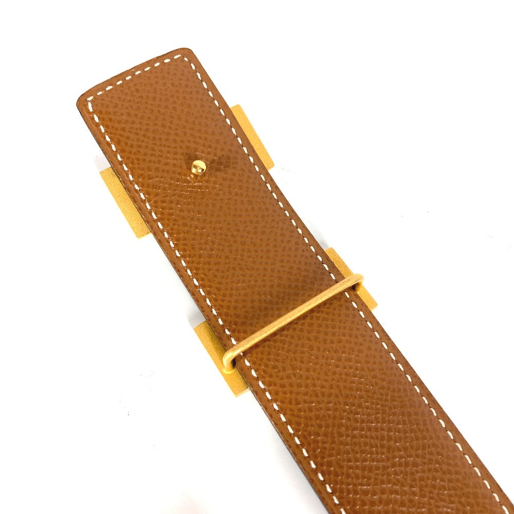 HERMES belt Calf leather Black x Leather H belt Constance Women 65 Used