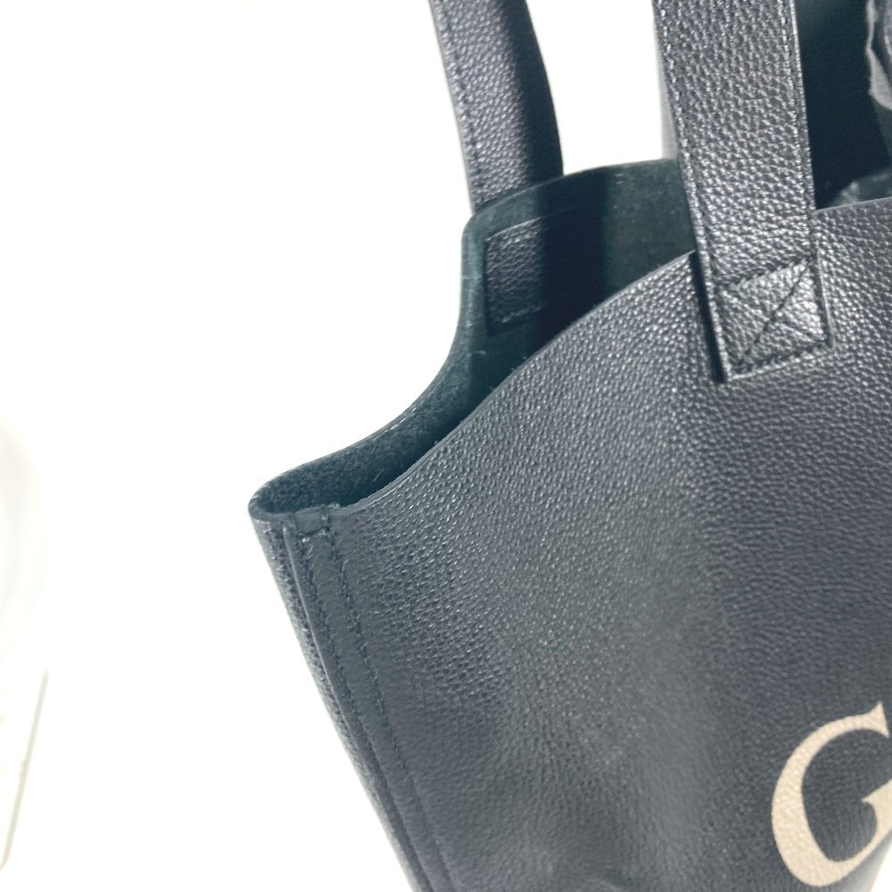 GUCCI Tote Bag 572768 leather black Sherry line Logo print unisex(Unisex) Used