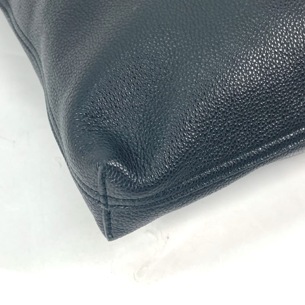 GUCCI Tote Bag 572768 leather black Sherry line Logo print unisex(Unisex) Used