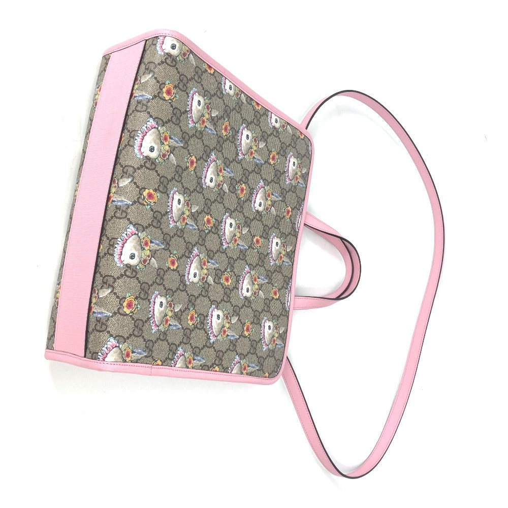 GUCCI Tote Bag 630542 GG canvas Beige x pink Children's Rabbit Yuko Higuchi