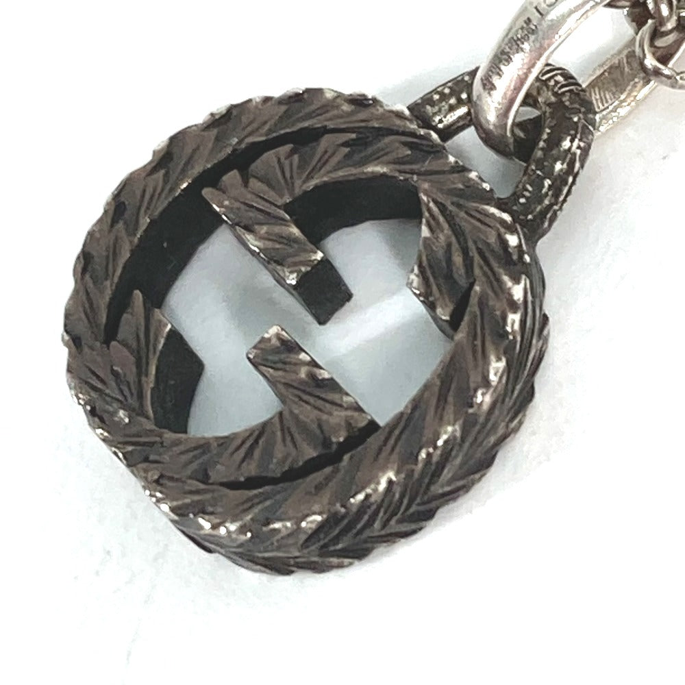 GUCCI Necklace SV925 Silver Arabesque Interlocking G Women Used