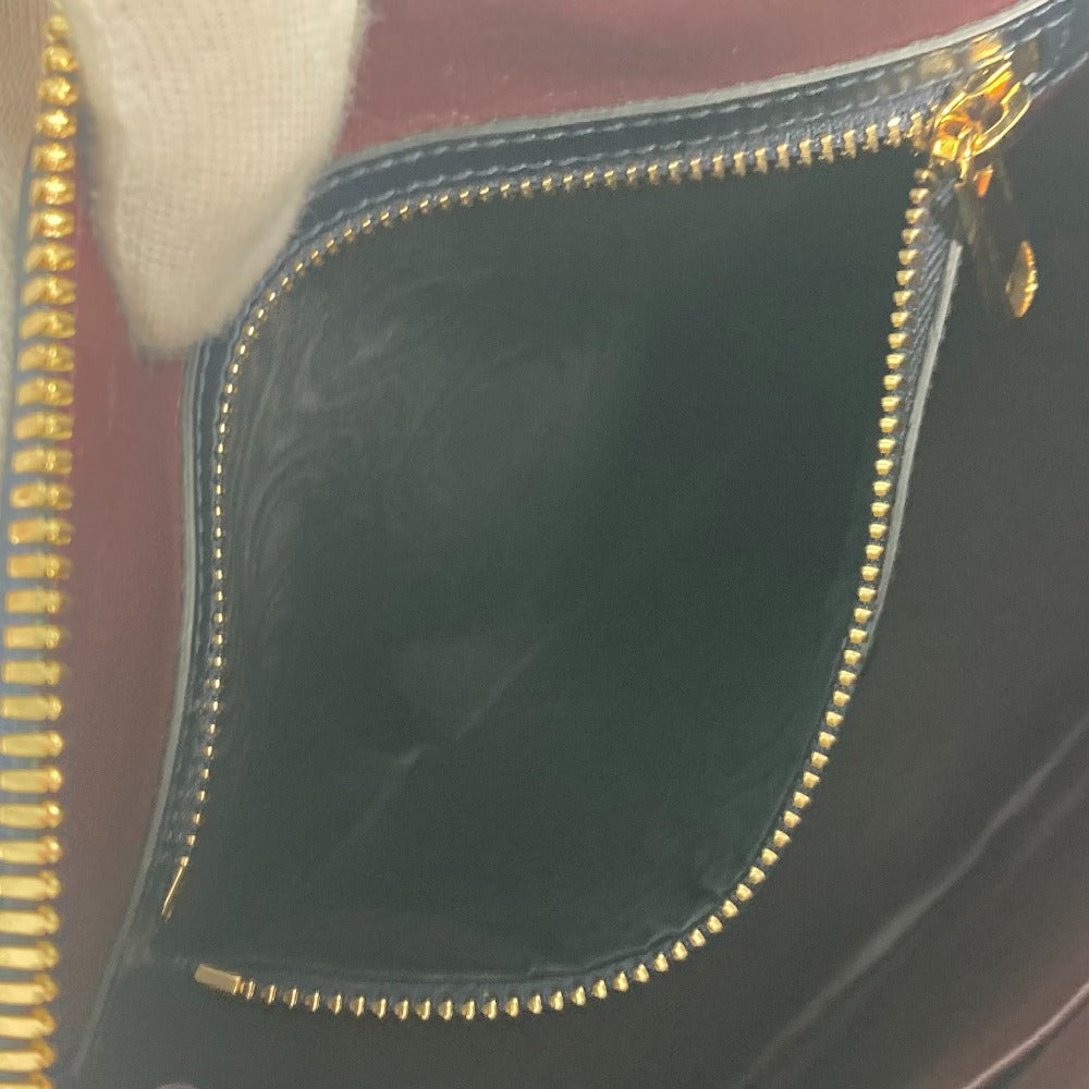 GUCCI Handbag 621220 Canvas leather beige x dark navy Horsebit 1955 Small top handle Women Used