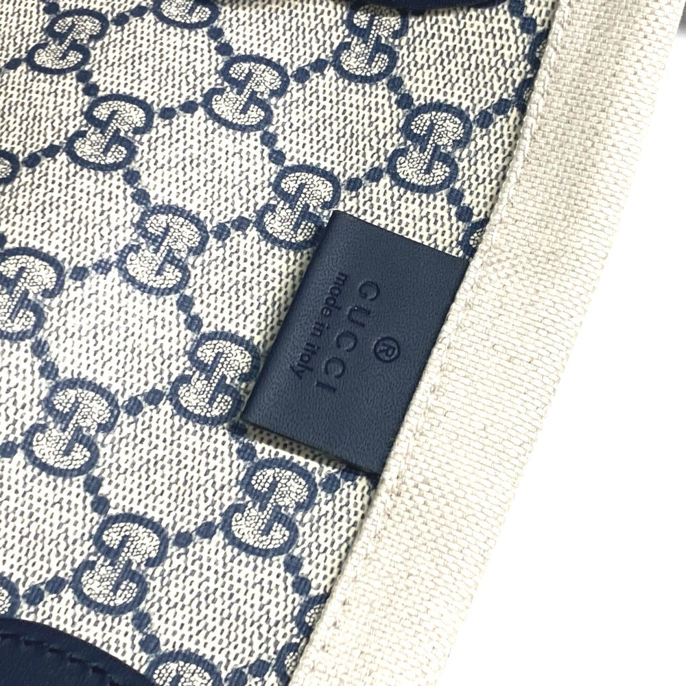 GUCCI Tote Bag 772176 Canvas leather Beige typex black Japan limited JAPAN logo print Women Used