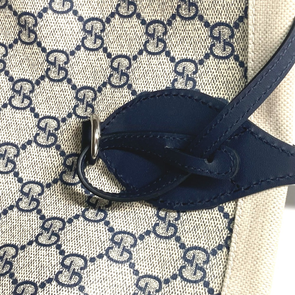 GUCCI Tote Bag 772176 Canvas leather Beige typex black Japan limited JAPAN logo print Women Used