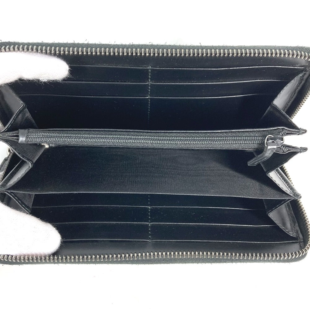 GUCCI Long Wallet Purse 307987 Sima leather black Guccisima GG Long wallet Women Used