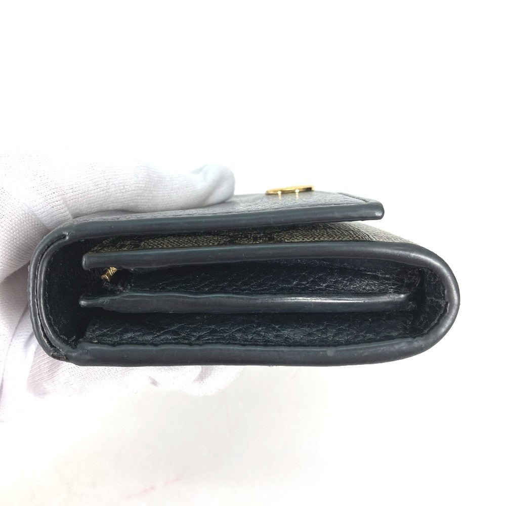 GUCCI Folded wallet 598587 Leather PVC beige GG Supreme GG Marmont Women Used