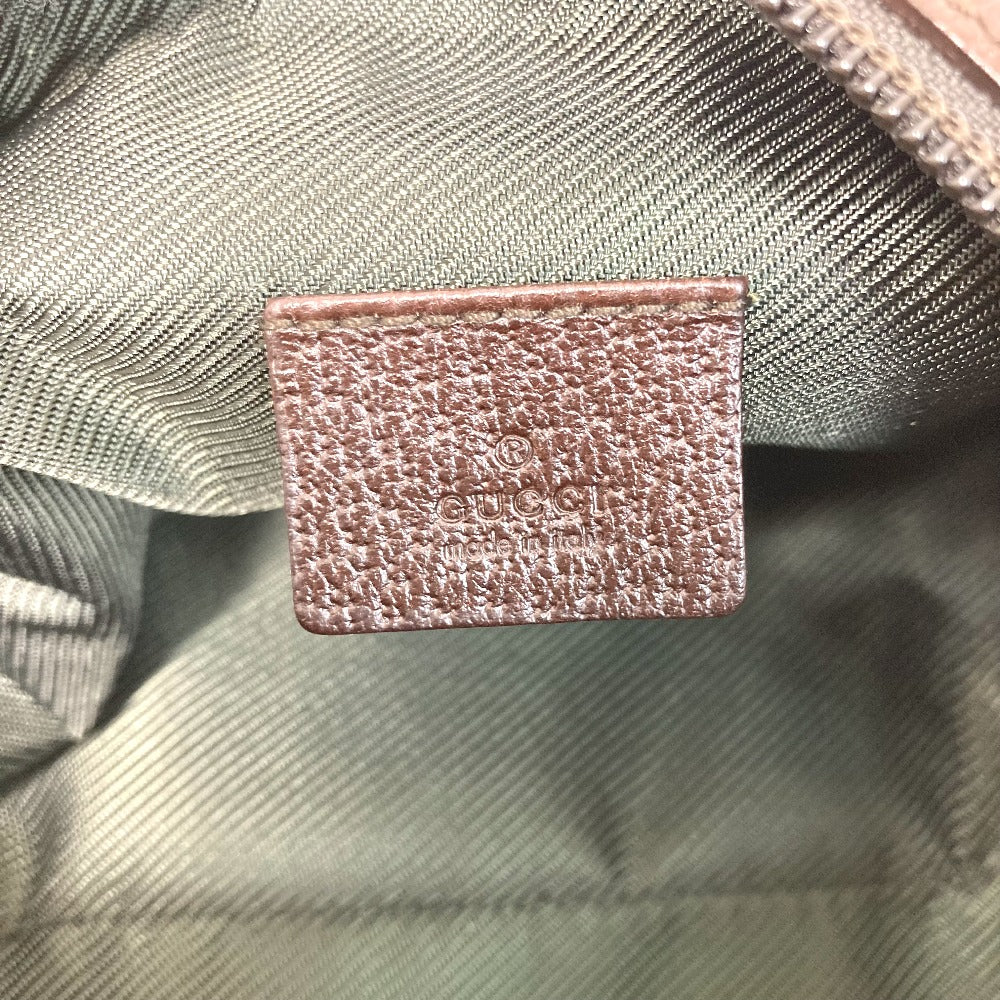 GUCCI Pouch 29595 GG canvas / leather Beige x dark brown GG Women Used