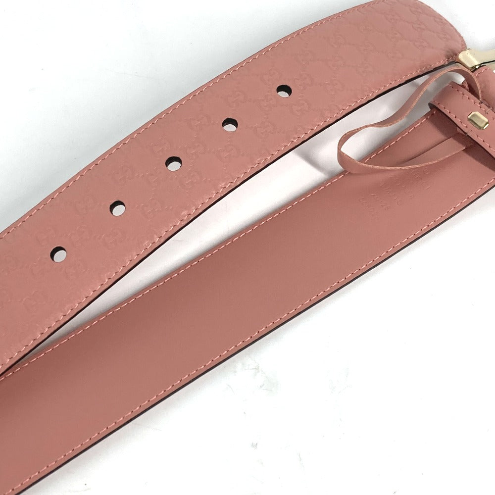 GUCCI belt 281548 leather pink Micro Gucci Shima GG Women 70 Used