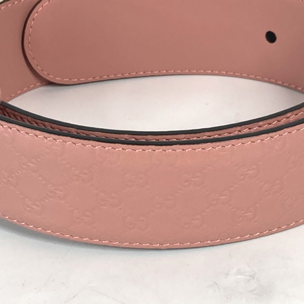GUCCI belt 281548 leather pink Micro Gucci Shima GG Women 70 Used