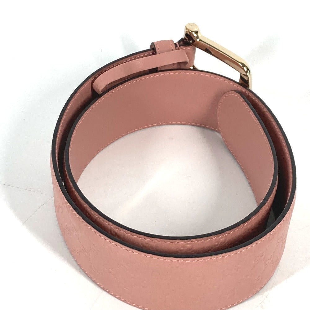 GUCCI belt 281548 leather pink Micro Gucci Shima GG Women 70 Used