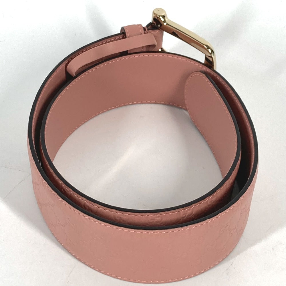 GUCCI belt 281548 leather pink Micro Gucci Shima GG Women 70 Used