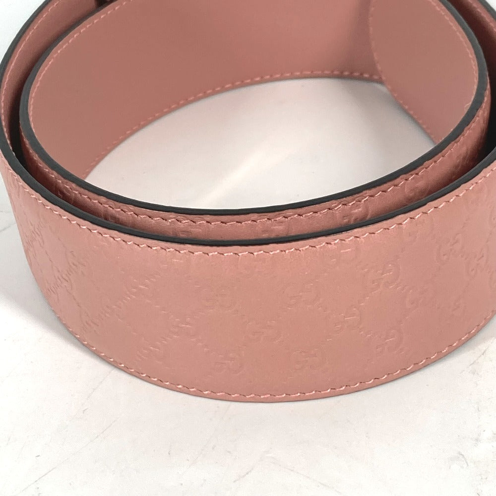 GUCCI belt 281548 leather pink Micro Gucci Shima GG Women 70 Used