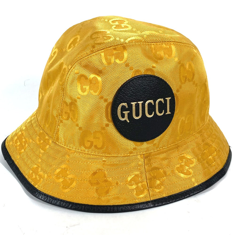 GUCCI hat 627115 Nylon gold GG Off The Grid logo mens M Used