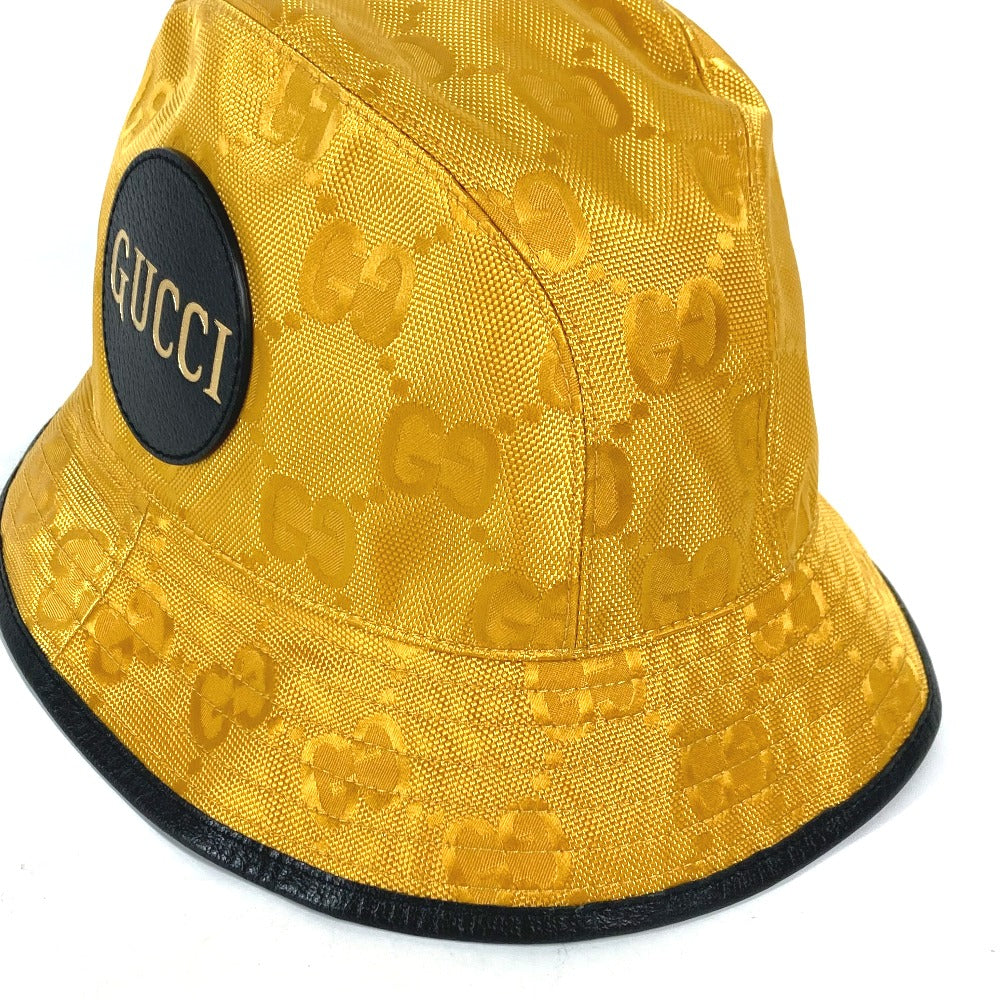 GUCCI hat 627115 Nylon gold GG Off The Grid logo mens M Used