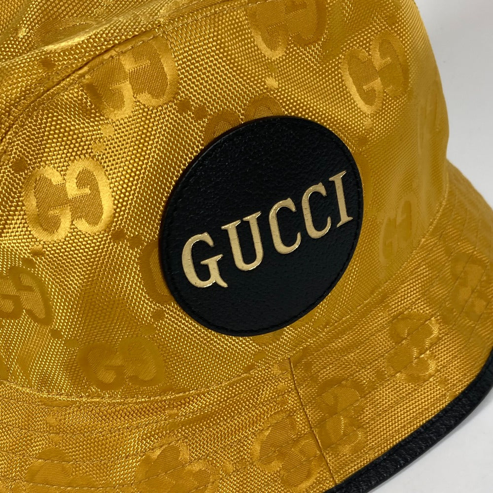 GUCCI hat 627115 Nylon gold GG Off The Grid logo mens M Used
