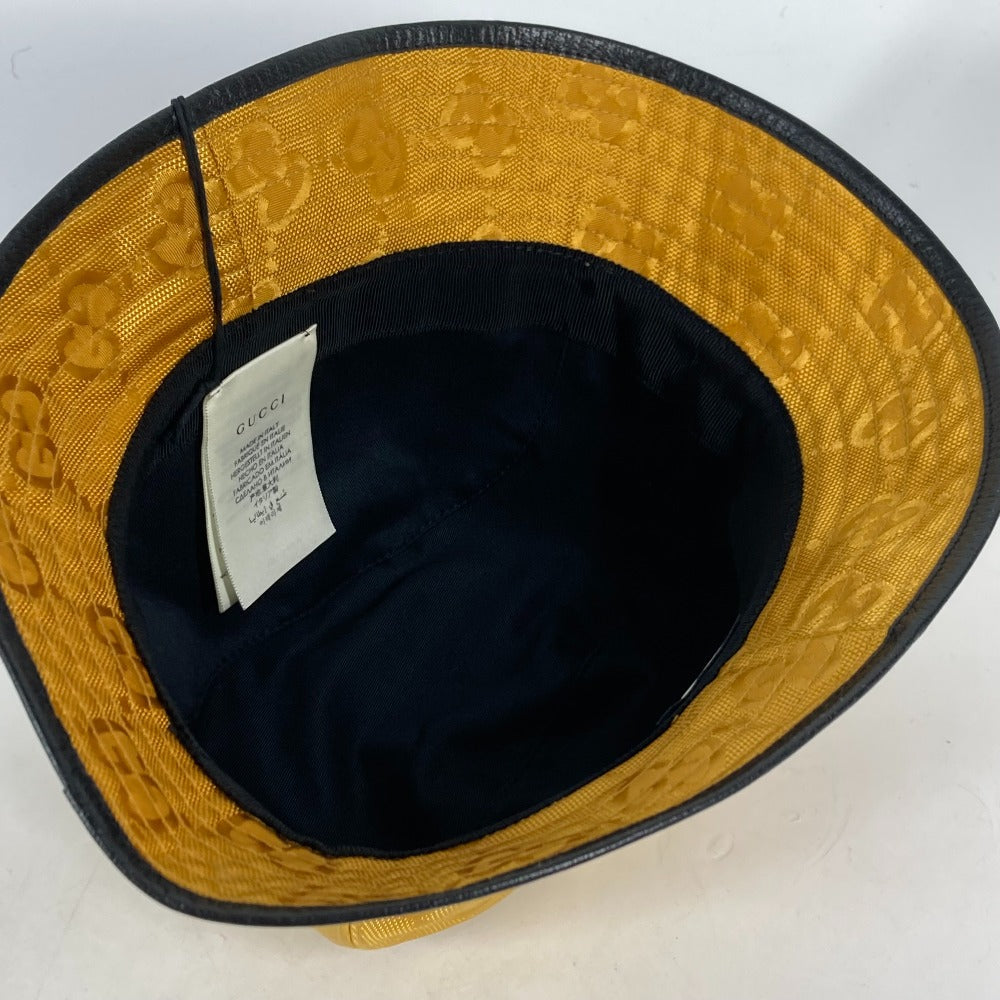 GUCCI hat 627115 Nylon gold GG Off The Grid logo mens M Used