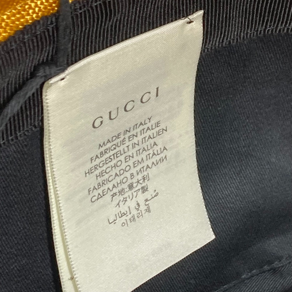 GUCCI hat 627115 Nylon gold GG Off The Grid logo mens M Used
