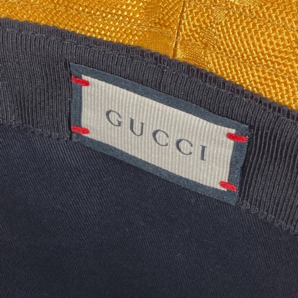 GUCCI hat 627115 Nylon gold GG Off The Grid logo mens M Used