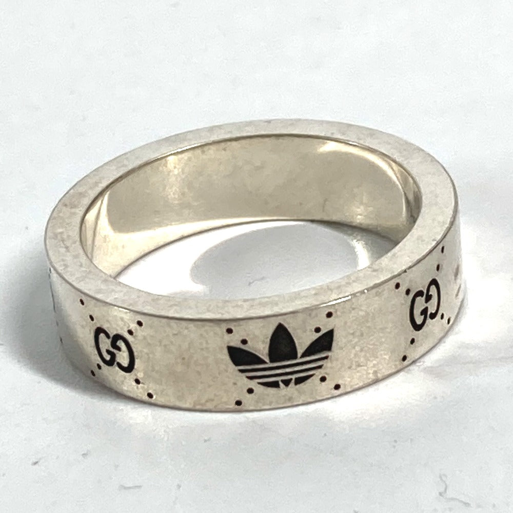 GUCCI Ring 702766 AG925 Silver Adidas adidas collaboration Engraving Wide Ring mens 21 Used