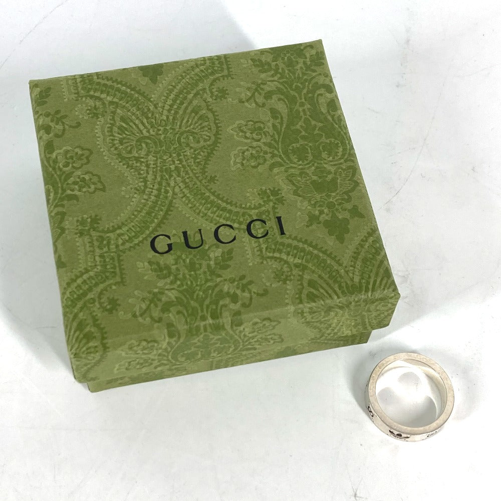 GUCCI Ring 702766 AG925 Silver Adidas adidas collaboration Engraving Wide Ring mens 21 Used