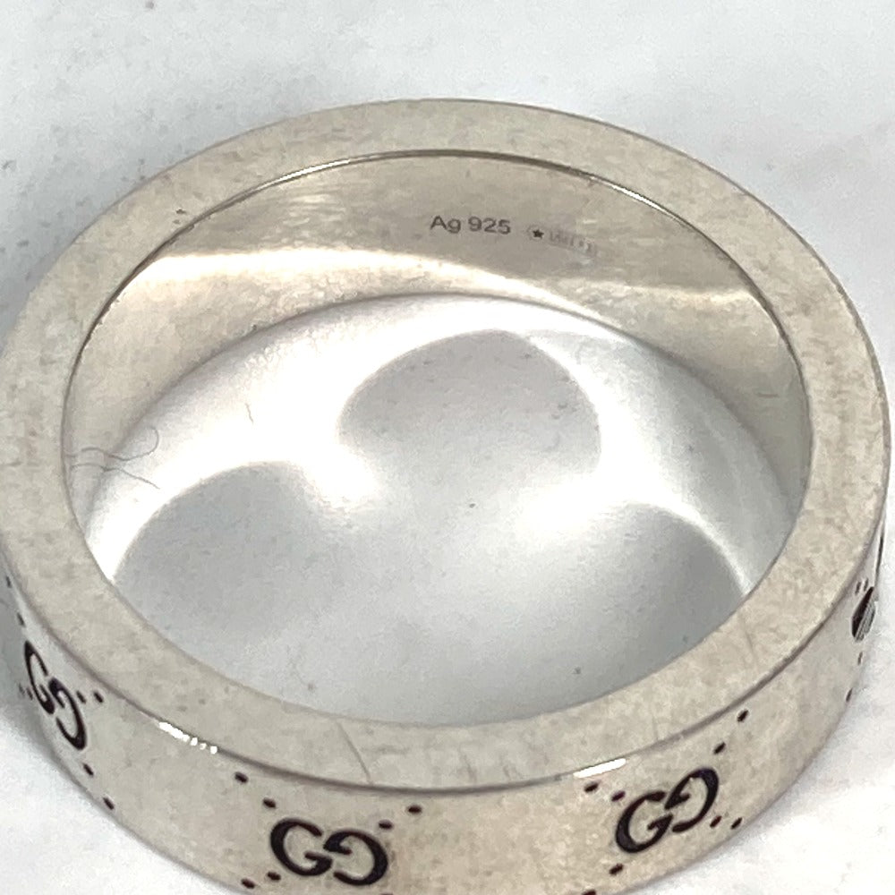 GUCCI Ring 702766 AG925 Silver Adidas adidas collaboration Engraving Wide Ring mens 21 Used