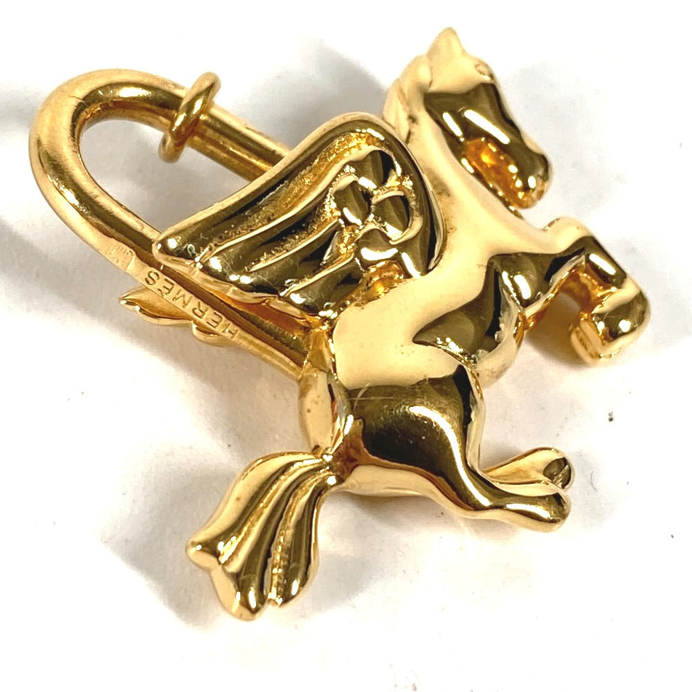 HERMES Pendant top Gold Plated gold Cadena Pegasus Women Used