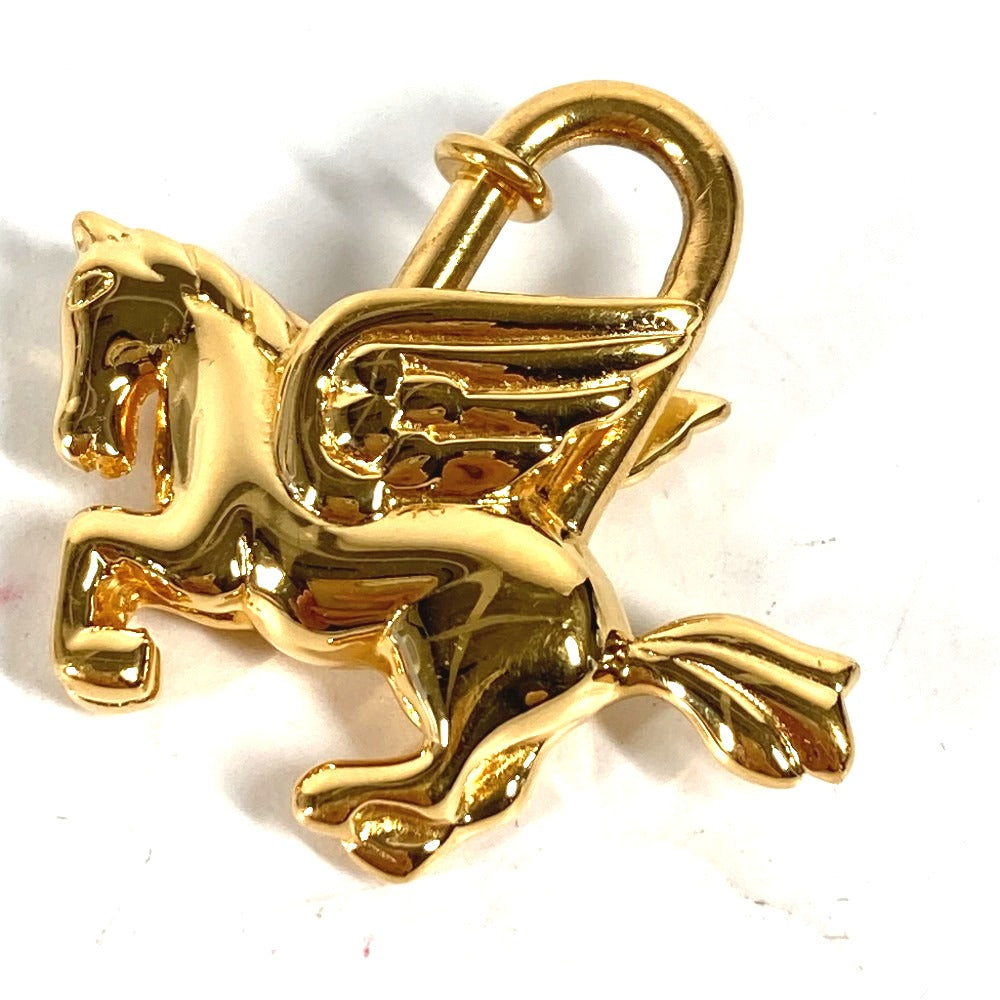 HERMES Pendant top Gold Plated gold Cadena Pegasus Women Used