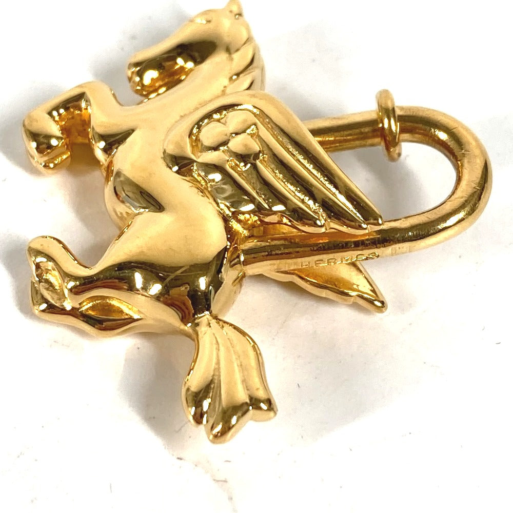 HERMES Pendant top Gold Plated gold Cadena Pegasus Women Used