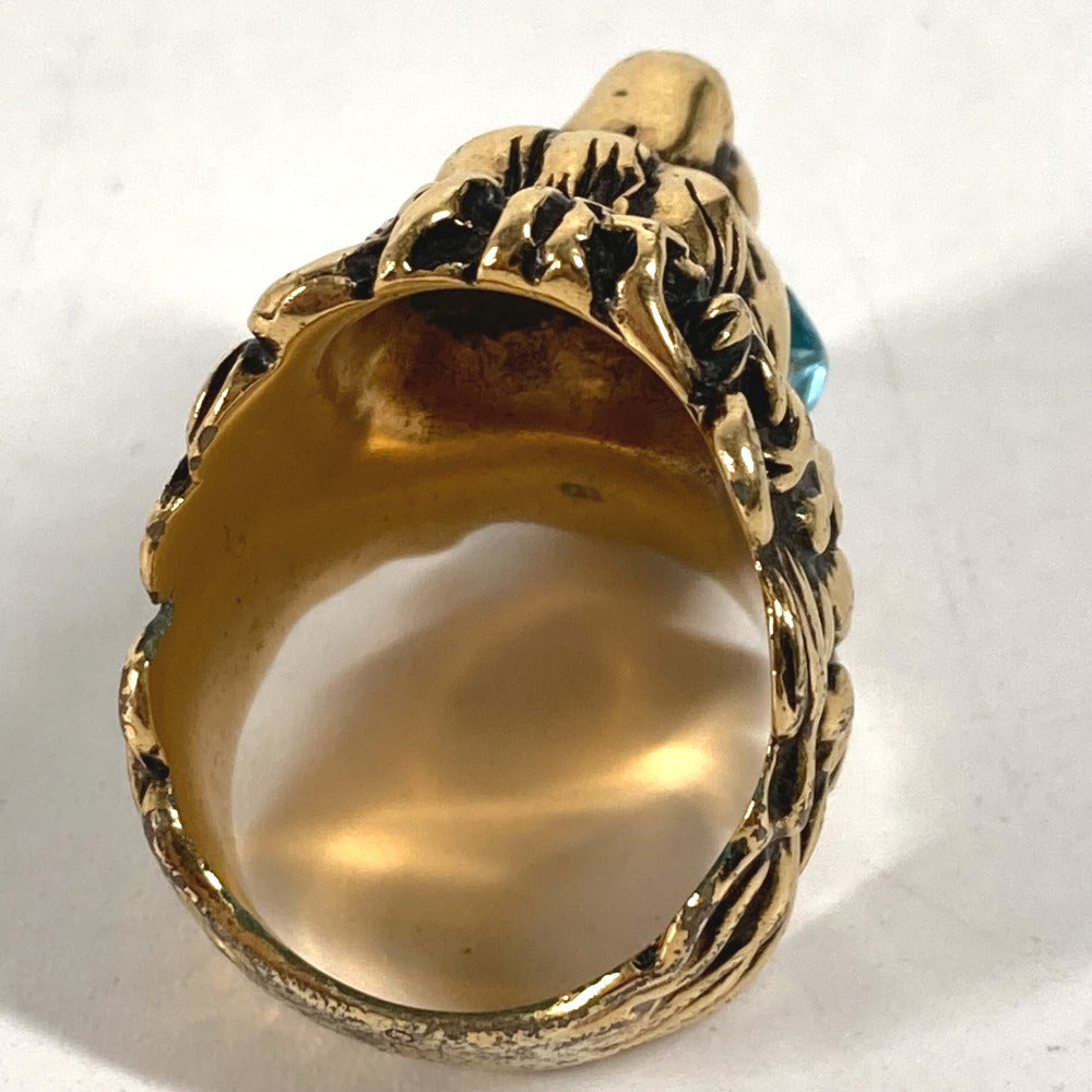 GUCCI Ring 402763 metal gold Lion Animal Lion with Stone Women 19 Used