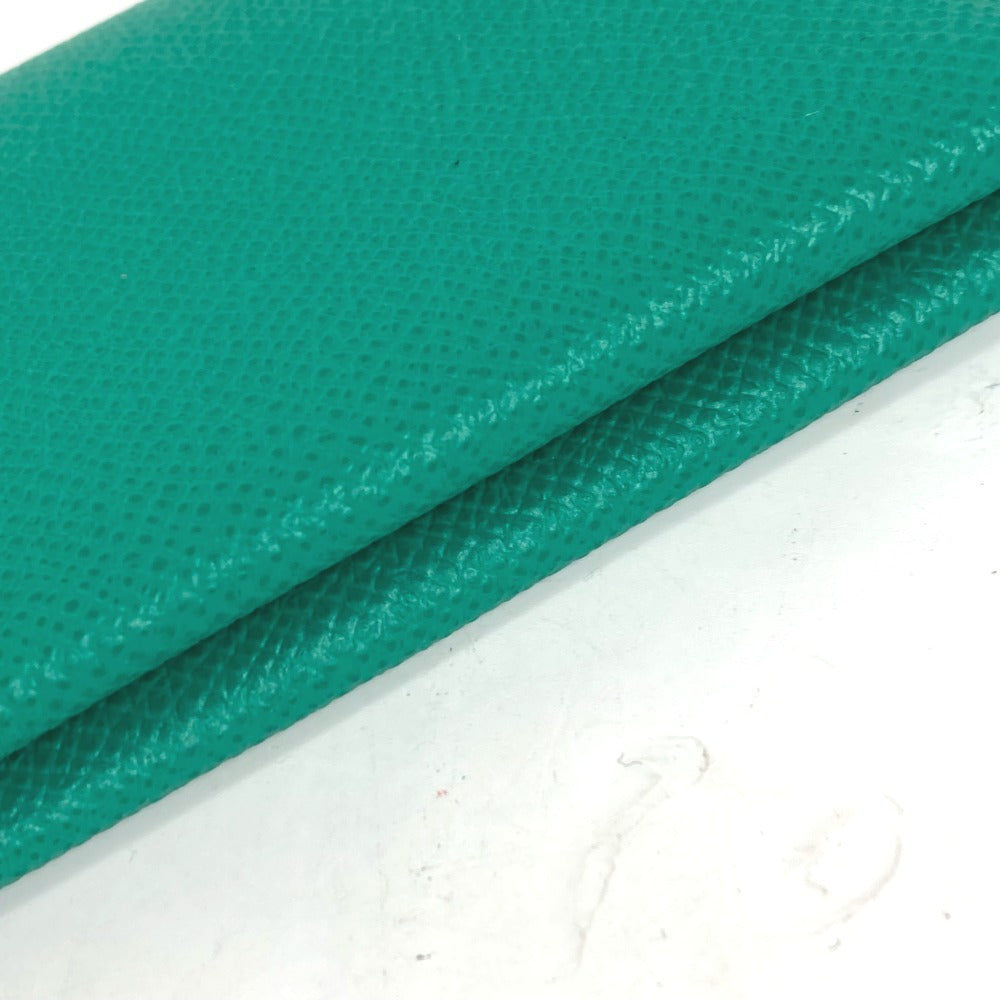 HERMES Coin case Epsom green Coin Pocket Coin case Wallet Calvi duo Women Used