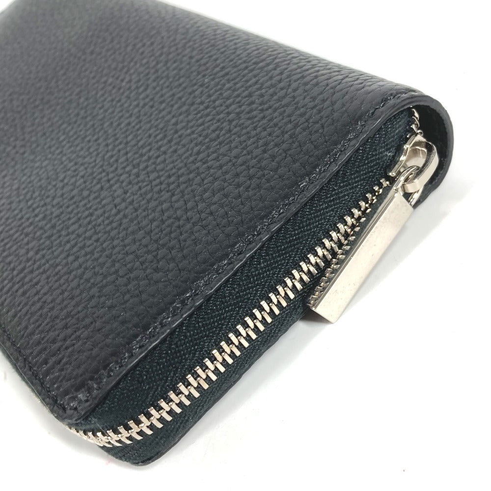 GUCCI Long Wallet Purse 771154 leather black Long wallet logo zip around wallet mens Used