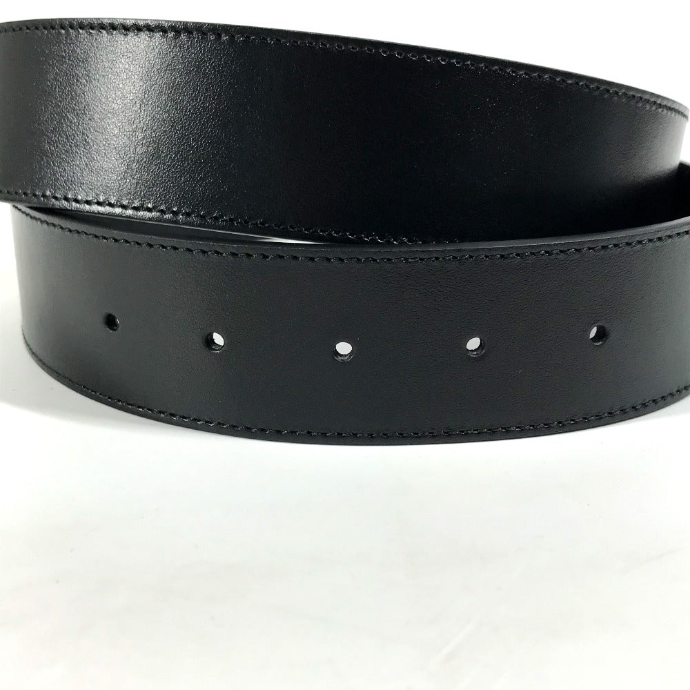 GUCCI belt 406831  leather Black x Gold GG Marmont Shiny buckle leather belt mens 80 Used