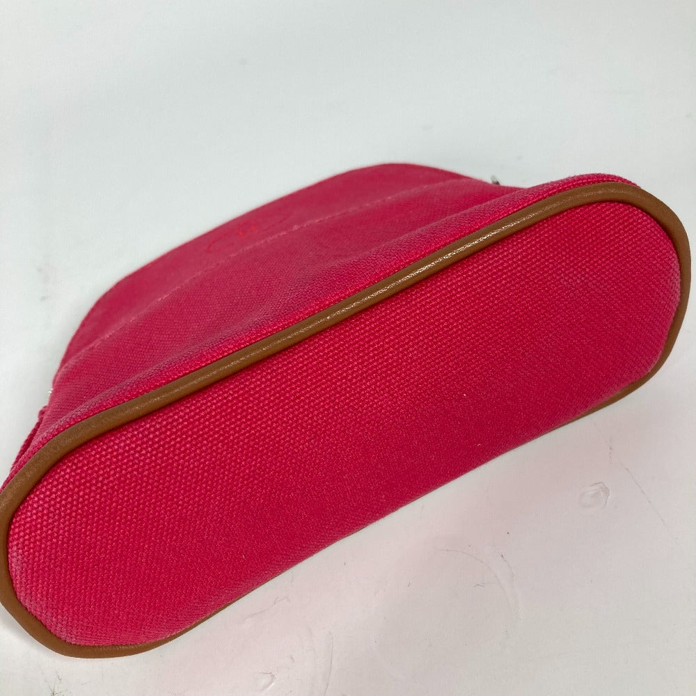 HERMES Pouch canvas pink Bolide Pouch Mini Mini 16 Women Used
