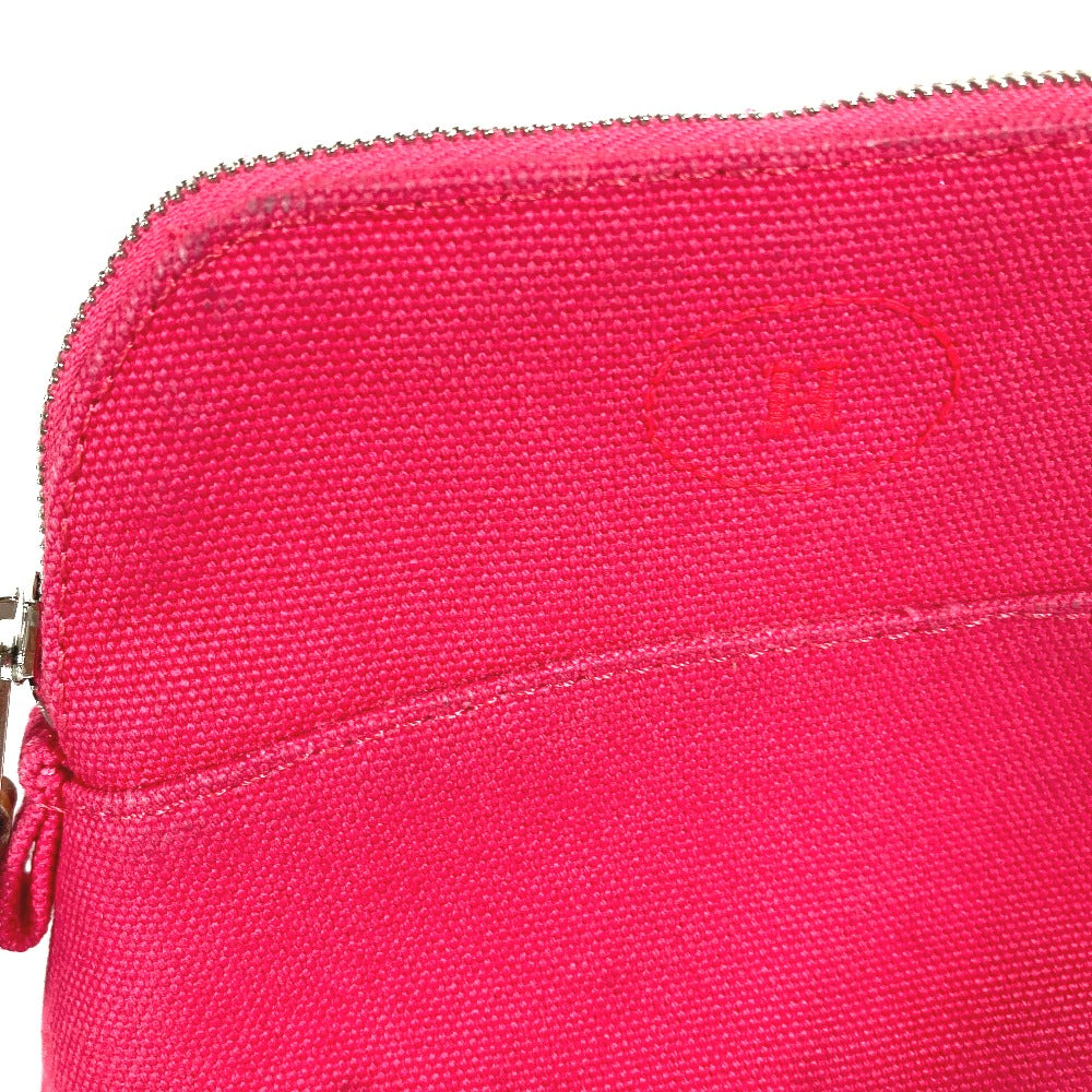 HERMES Pouch canvas pink Bolide Pouch Mini Mini 16 Women Used
