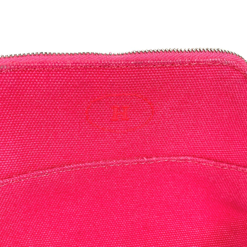 HERMES Pouch canvas pink Bolide Pouch Mini Mini 16 Women Used