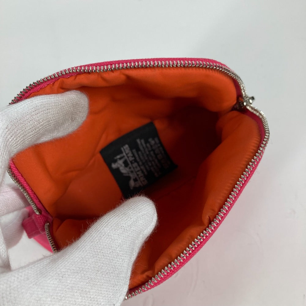 HERMES Pouch canvas pink Bolide Pouch Mini Mini 16 Women Used
