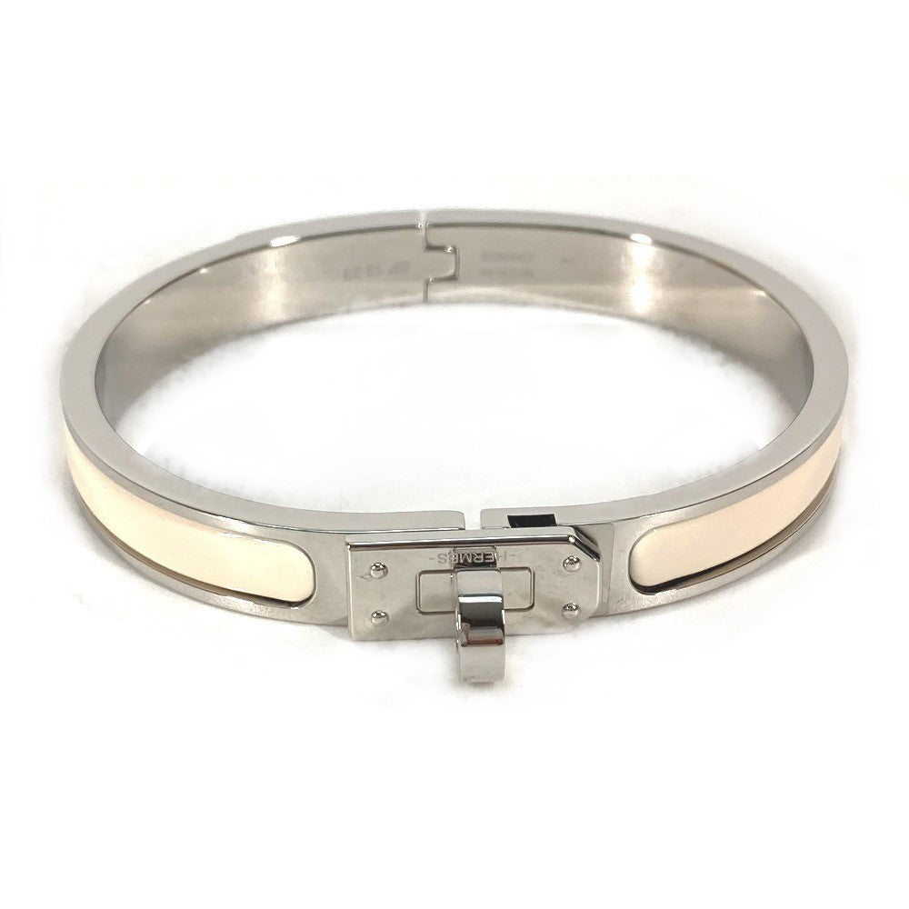 HERMES bracelet metal Silver Bangle Mini Click Kelly Women Used