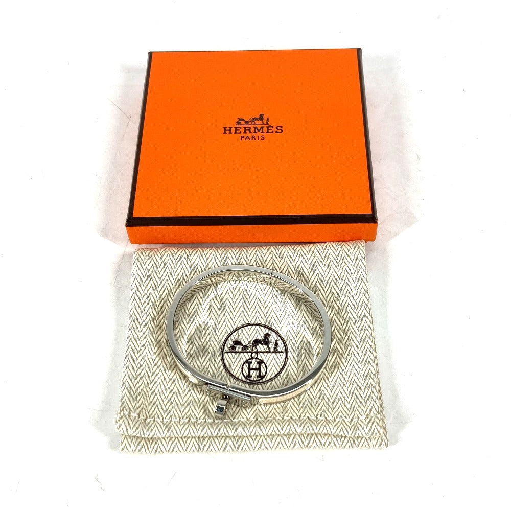 HERMES bracelet metal Silver Bangle Mini Click Kelly Women Used