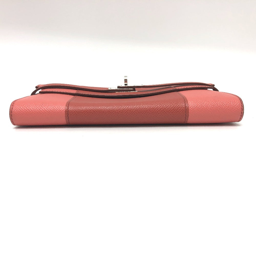 HERMES Long Wallet Purse Epsom pink Long wallet Kelly Wallet Flag