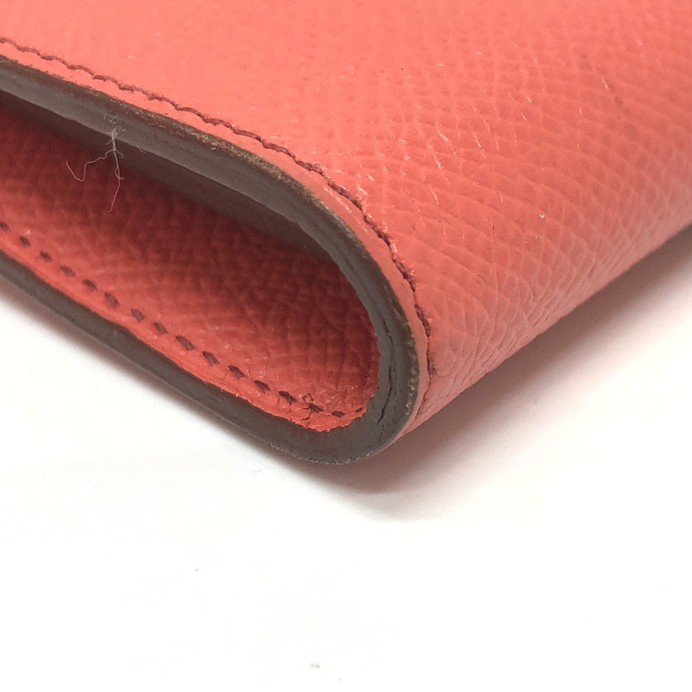 HERMES Long Wallet Purse Epsom pink Long wallet Kelly Wallet Flag