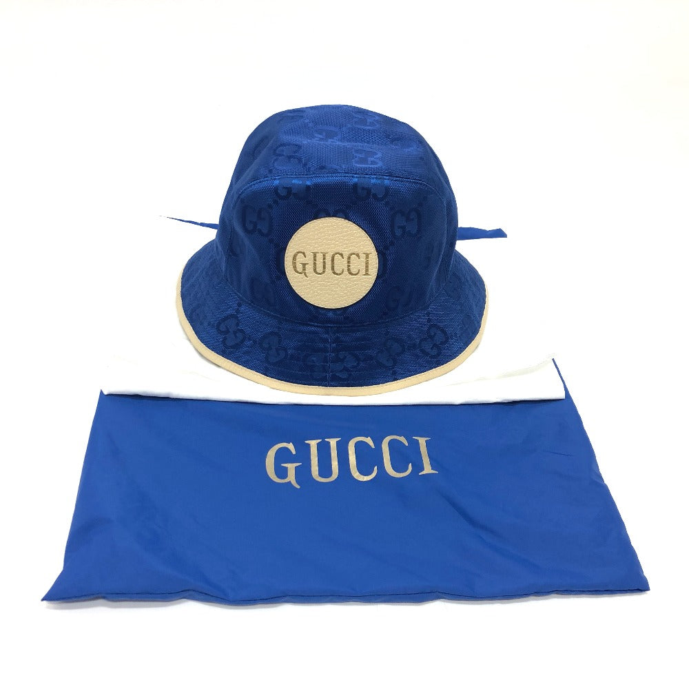 GUCCI hat 627115 Nylon blue Japan limited Off The Grid mens L Used