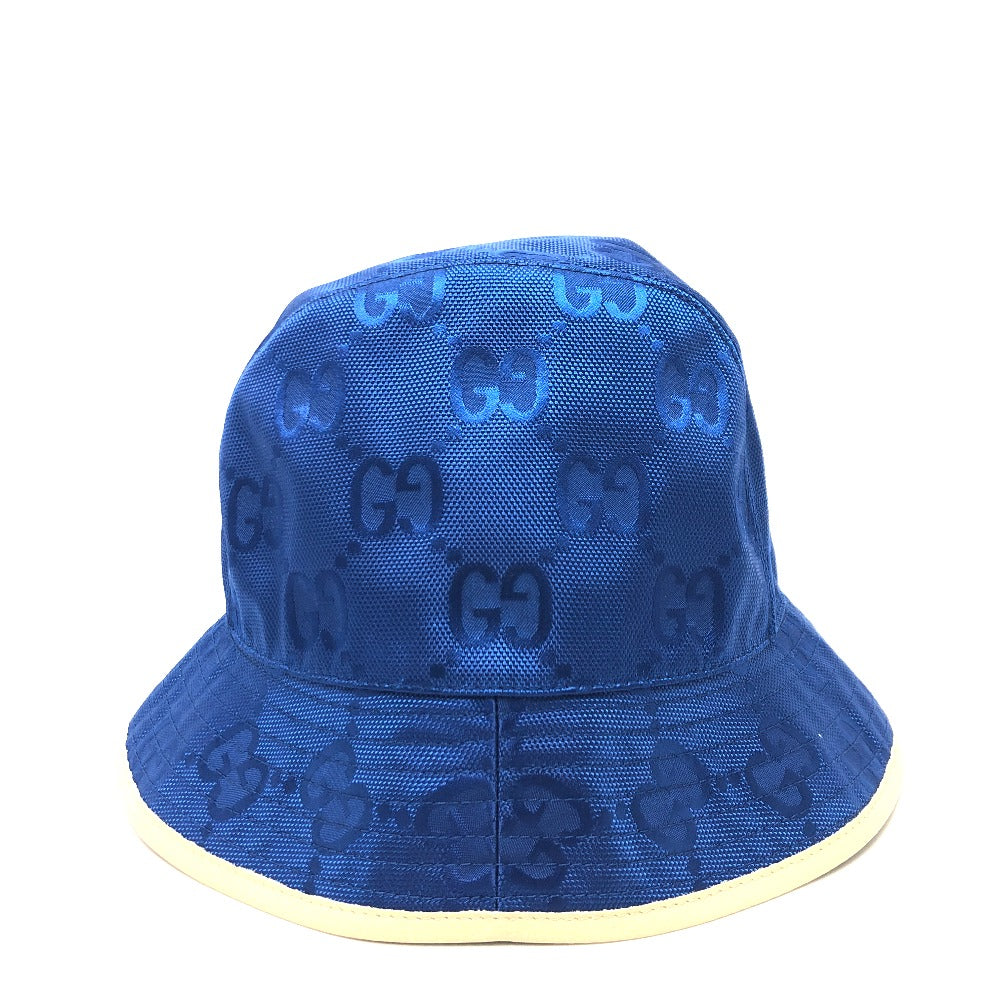GUCCI hat 627115 Nylon blue Japan limited Off The Grid mens L Used