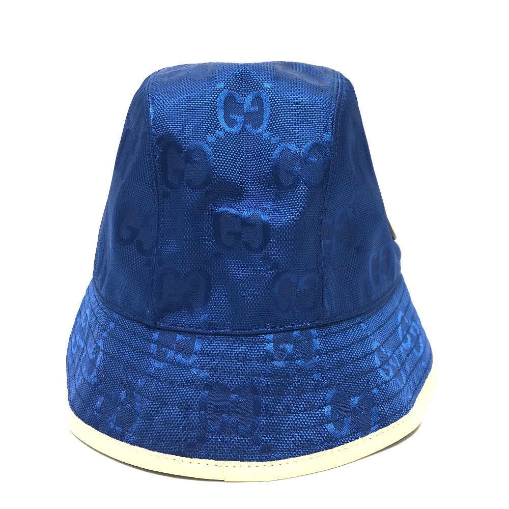 GUCCI hat 627115 Nylon blue Japan limited Off The Grid mens L Used