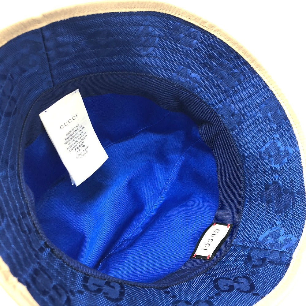 GUCCI hat 627115 Nylon blue Japan limited Off The Grid mens L Used