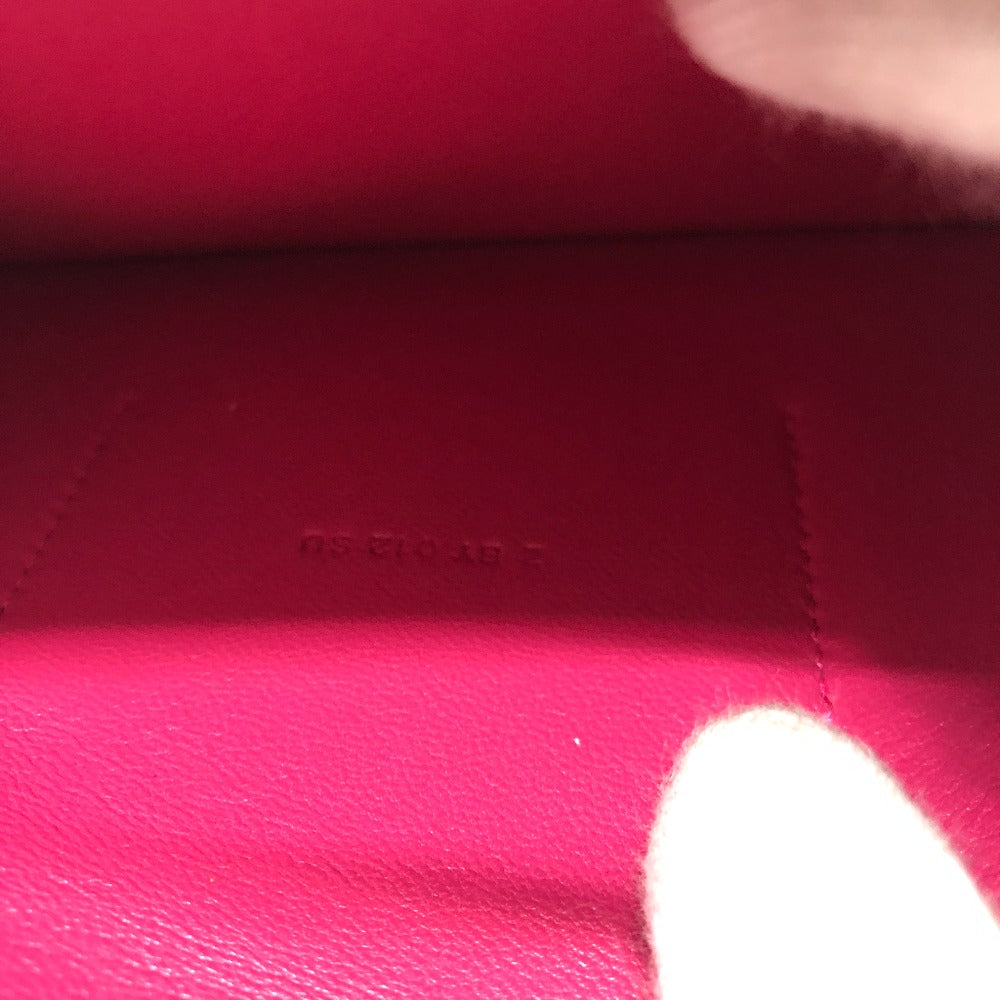 HERMES Long Wallet Purse Leather, Evercolor pink Dogon GM Women Used