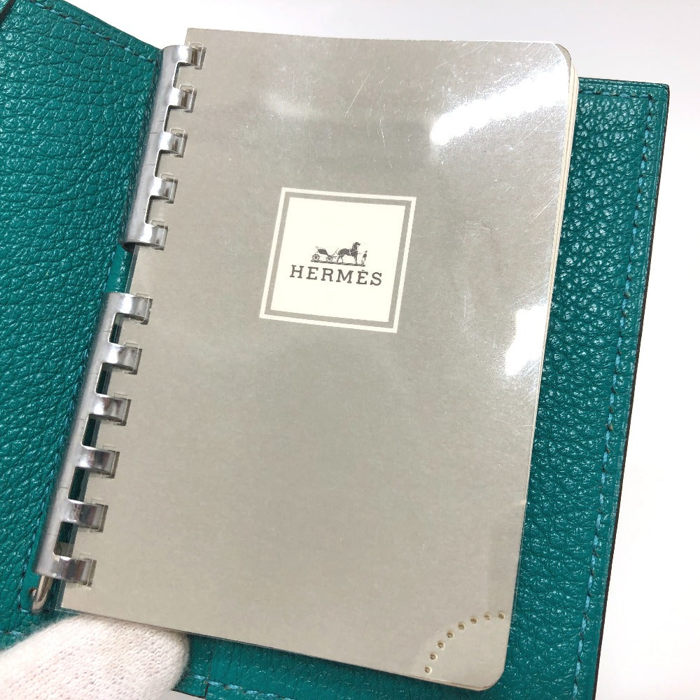 HERMES Notebook cover Epsom blue Notepad Couverture PM