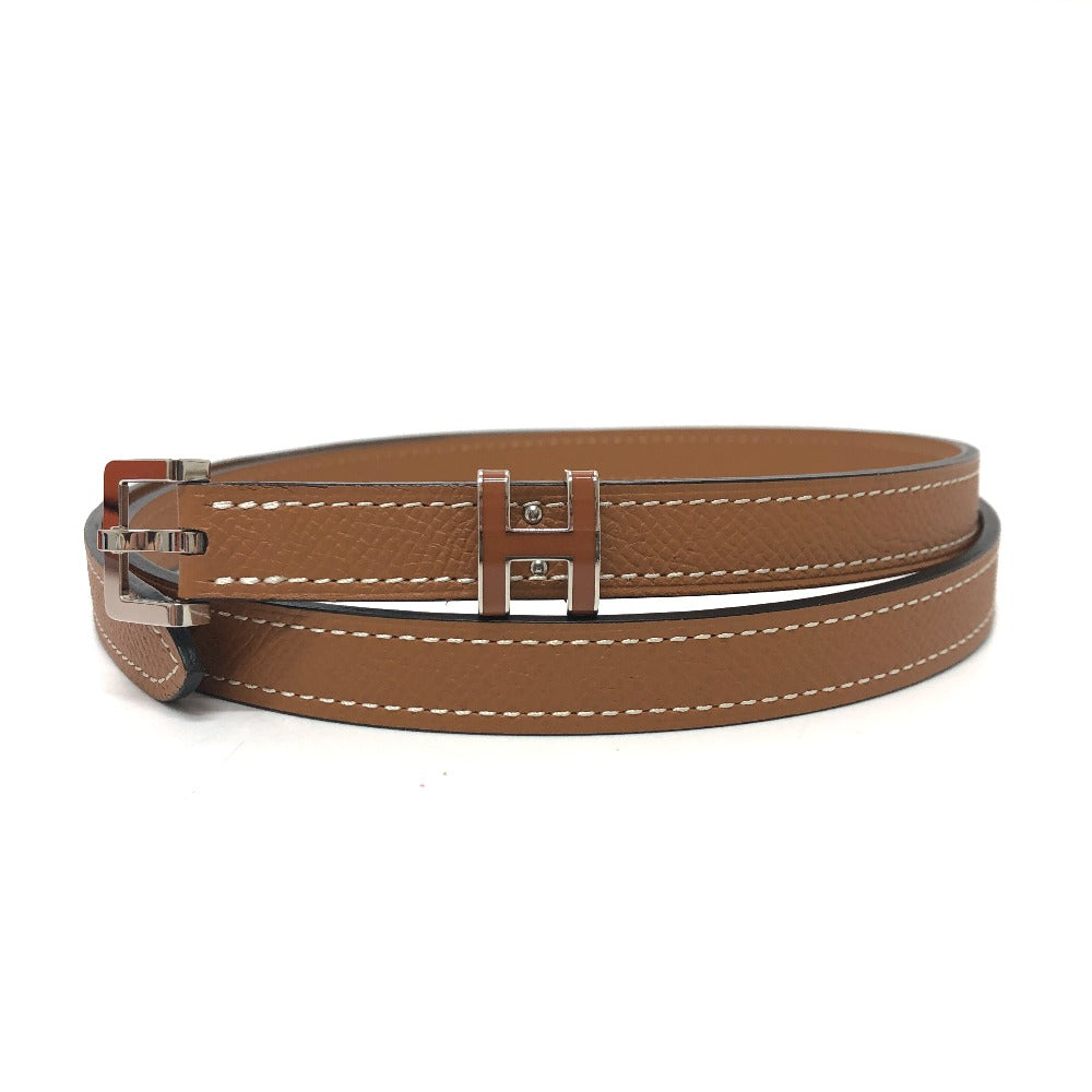 HERMES belt Epsom Brown Belt "Pop H" 15 Women 80 Used