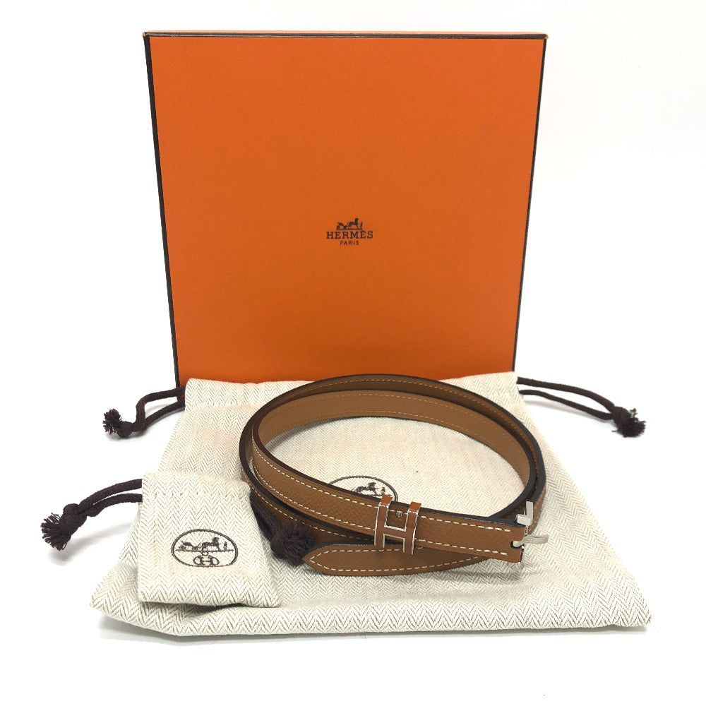 HERMES belt Epsom Brown Belt "Pop H" 15 Women 80 Used